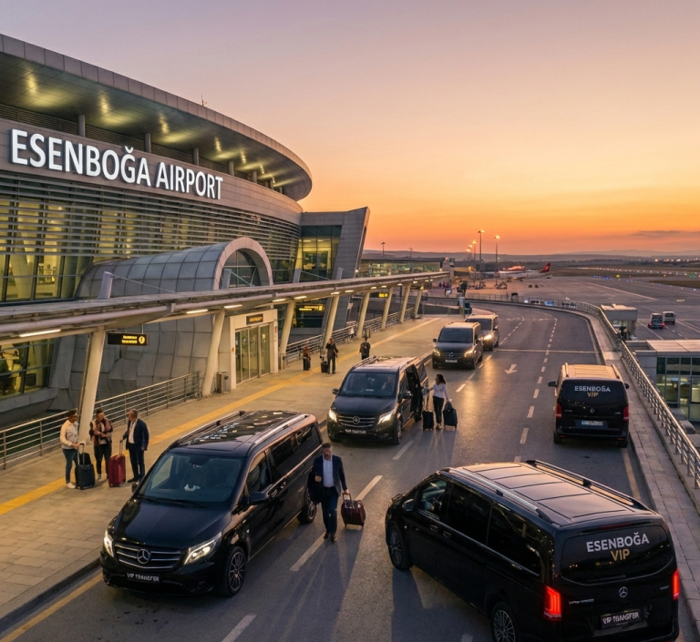Otelden Esenboğa Havalimanı VIP transfer hizmeti ile zaman kaybetmeden ulaşım sağlayın. VIP araç kiralama ve sabit fiyat avantajı.